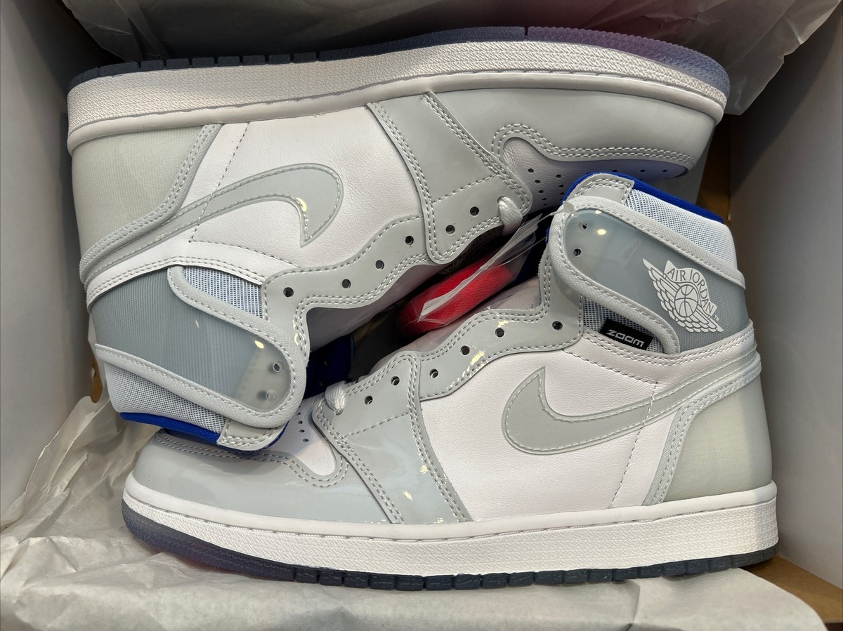 Air Jordan 1 Retro High Zoom White “Racer Blue” - Men's Size