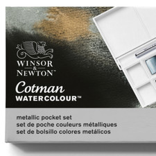 Winsor & Newton Cotman Watercolour Metallic Pocket Box (8pc)