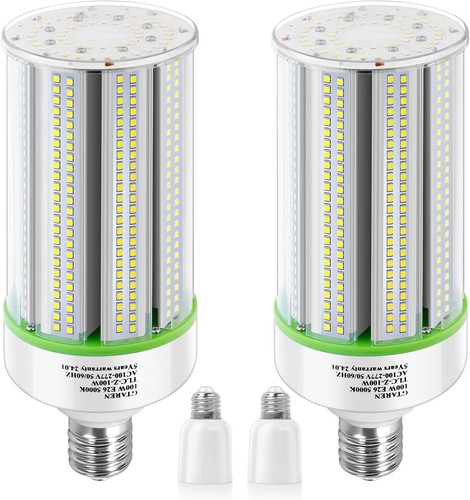 5000K Daylight LED Corn Bulbs - 2-Pack, 80W for Industrial & Outdoor Use - Picture 3 of 8