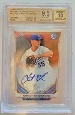 2014 Bowman Chrome Prospects Christian Binford Autograph BGS 9.5 /10 Auto