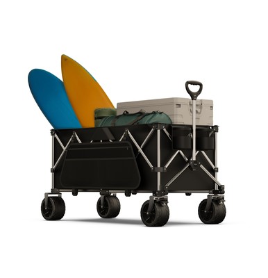 440Lbs Collapsible Wagon Cart,Beach Wagon with Big Wheels,Utility Wagons with...