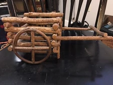 Unique Hand Made Wooden Cart Primitive Rustic Country Farmhouse Folk Art
