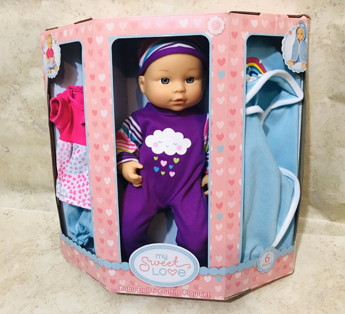 My Sweet Love 6-Piece Baby Doll and Outfits Play Set
