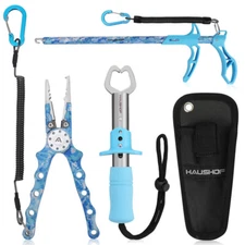 3PACK Fishing Tool Kit Fishing Plier Fish Lip Gripper Aluminum Fish Hook Remover