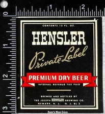 Hensler Private Label Beer IRTP Label - NEW JERSEY
