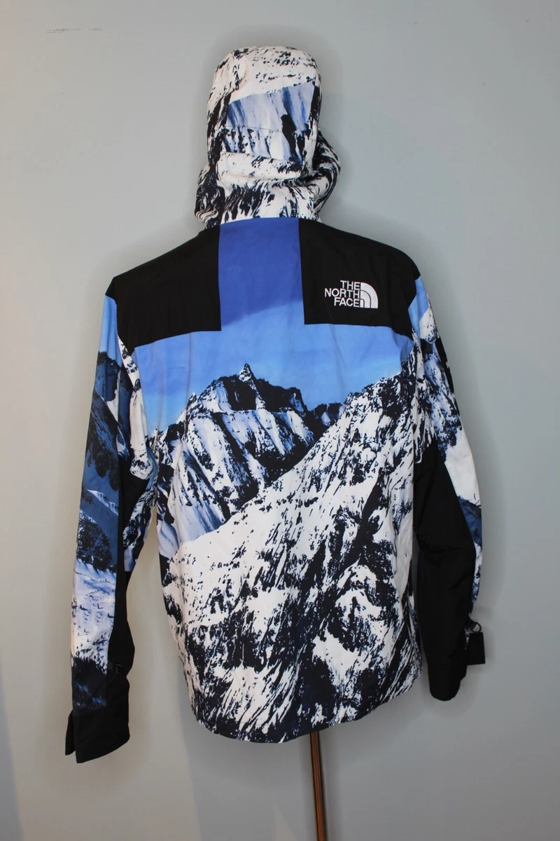 Supreme North Face Mountain Jacket Blue/White/Black Size Large EUC