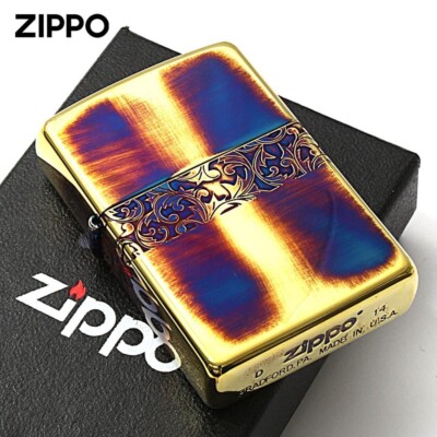 Zippo Arabesque Classic Gold Ibushi Finish Regular Lighter Japan