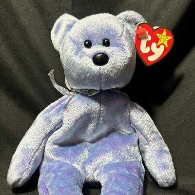 TY Beanie Baby CLUBBY the Platinum Bear inch) UK