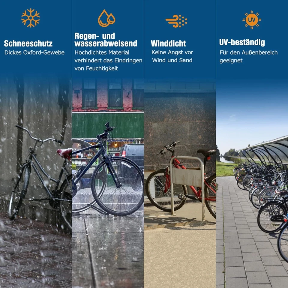 Fahrradabdeckung wasserdicht, Fahrradgarage - Bild 3 von 4