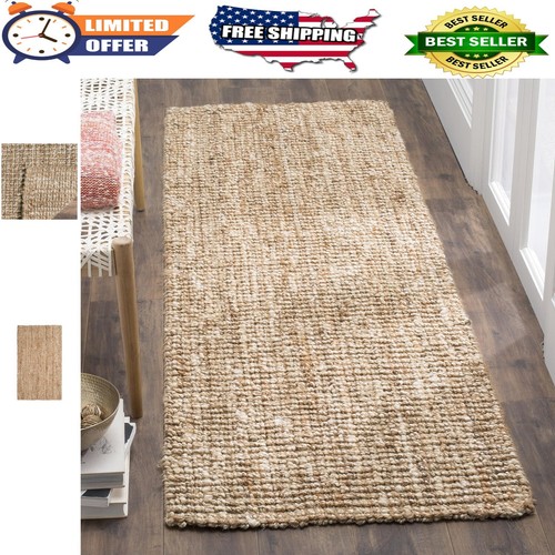 Handmade Chunky Textured Jute Rug, 2' x 3', for Entryways & Living ...