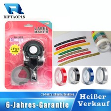 Etikettenprägegerät Prägegerät 3D Beschriftungsgerät mit 2 Rollen Label 9mm x 3m