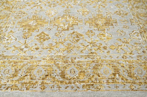 5'1''x7'7'' Gray Hand Knotted Transitional Oushak Wool Area Rug - Picture 6 of 8