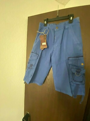 Mens Cargo Shorts Blue Size 29 Waist | eBay