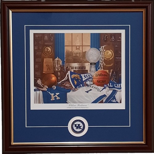 Tenture Murale Vintage University Of Kentucky Wildcats – Fabriquée USA – 34x26 Pouces