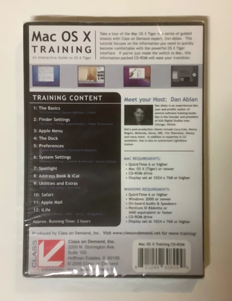 Mac OS X -Tiger Training An Interactive Guide-Not for Resale CD-ROM, 2006-SEALED - Image 2 of 4