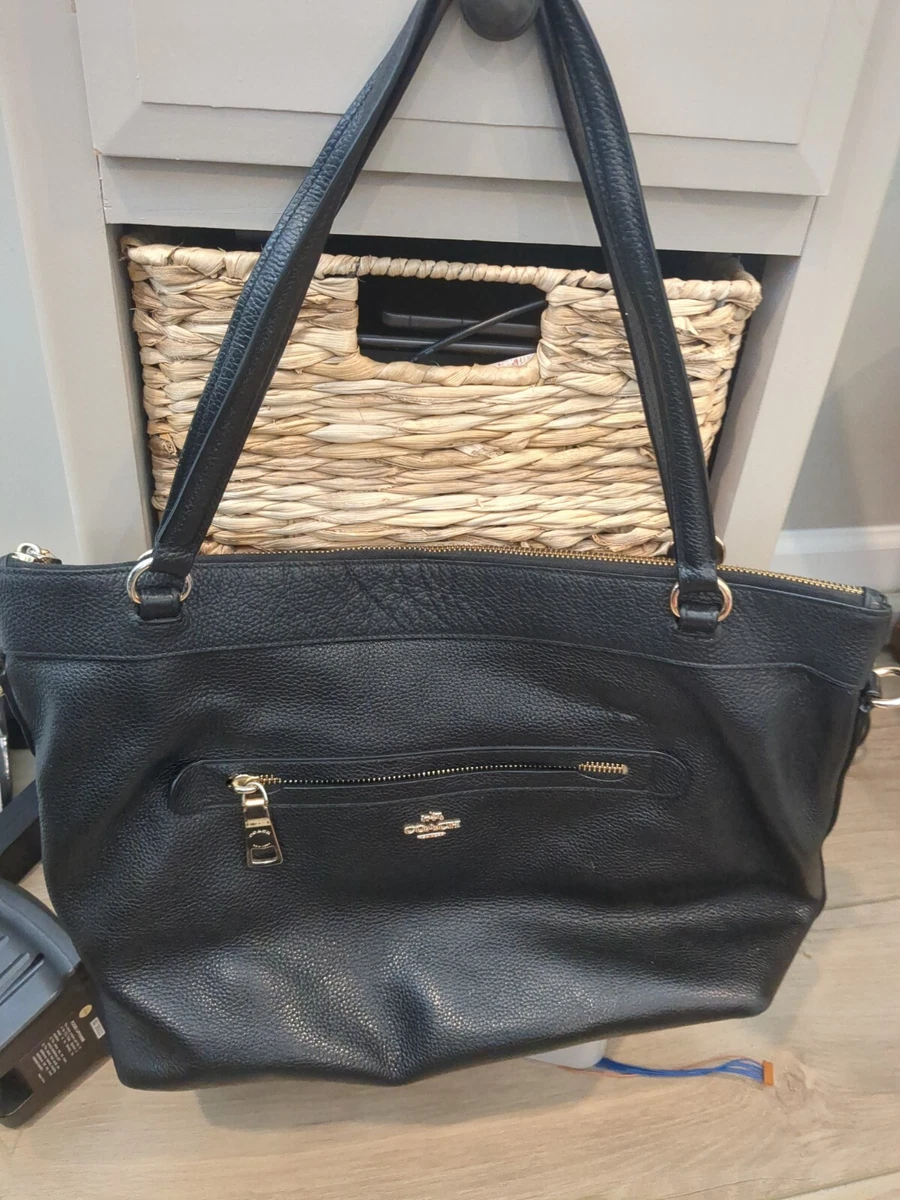 Coach F54687 Pebbled Leather Tyler Large Shoulder Tote Bag (BAD ZIPPER  READ) | eBay