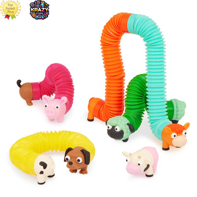 Li l Barn Buddies Set - 15-Piece Sensory Playset with Farm Animals and Tubes, 2+