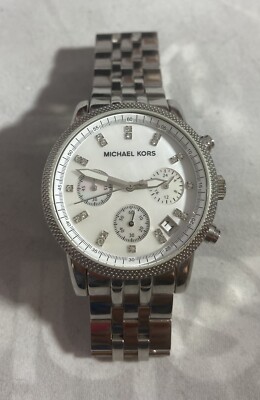 Michael Kors MK5020 Womens Authentic Silver Tone Mother of  display picture 2