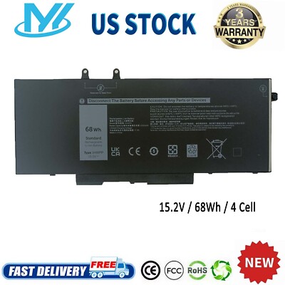  3HWPP Battery For Dell Latitude 14 5401 5411 15 5501 5511 Precision 3541 Series