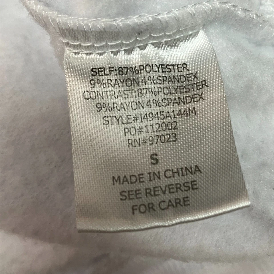 Sudadera Miken Flow para mujer Happy Mama súper suave recortada blanca cuello redondo S Foto 4 de 4