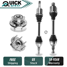 4PCS Front Wheel Bearing Hub & CV Axle for Chevy Traverse Acadia Enclave Outlook