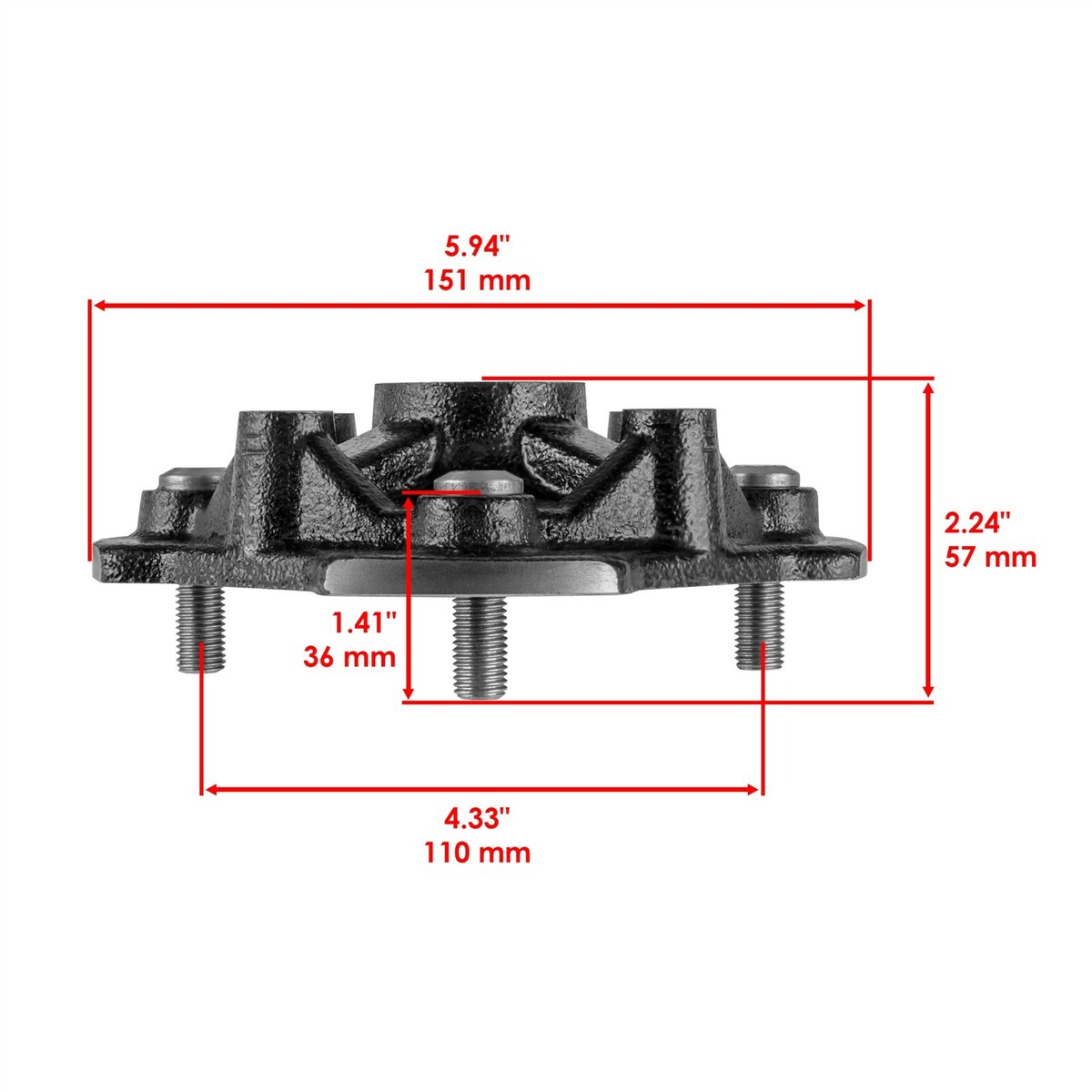 Front Left & Right Wheel Hub For Honda Rancher 420 TRX420TM 2X4