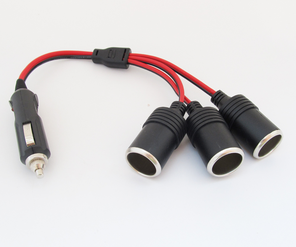 car cigarette cable 3 way 1 to 3 Car Cigarette Lighter DC 12V 24V Power Charger
