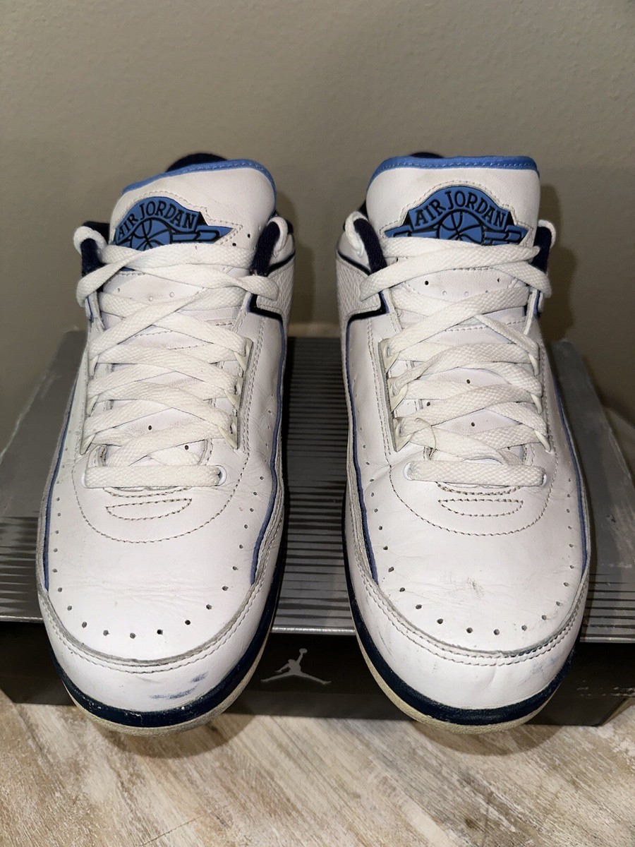 2004 Nike Air Jordan 2 Retro Low Shoes Sz. 9 White/Midnight-Navy