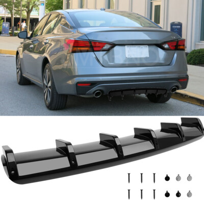 For Nissan Altima Rear Bumper Diffuser Spoiler Splitter Lip Shark Fins Body Kit