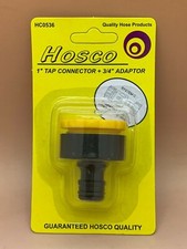 3/4" & 1" Plastic Tap Connector Screw On Threaded End Garden Hose Pipe Adaptor