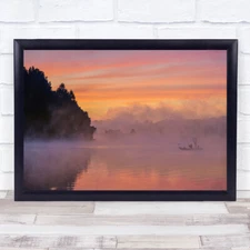 Marsh Creek Pennsylvania Fishing Morning Mist Fog Misty Foggy Print - 1130626