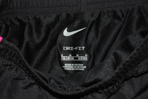 NWT Nike Little Girls Black w/ Bright Multicolor Trim Lined Running Shorts 4 6 - Picture 9 of 10