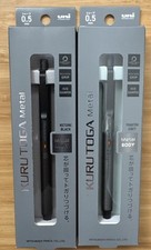 Set of 2 UNI KURU TOGA METAL Body Mechanical Pencils 0.5mm M5KH Black /Grey New