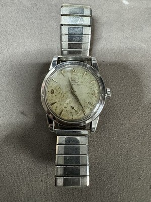 Vintage 1950 Omega Seamaster Sub-Seconds Mens Watch Running Swiss Patina Dial