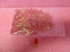 LOT OF 90 4mm Gold Plated Banana Plugs Audio Jack Speaker Wire Cable Screw RED