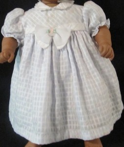 Little Bitty Light Purple and White Dress with Pink Flowers Size 12 Months
