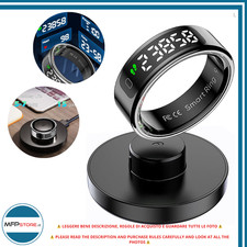 Bague Intelligente 2025 Homme, Taille 9 Bague De Fitness Et De Santé IP68 - Noir