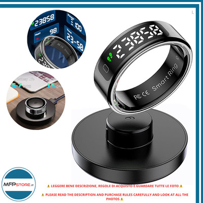 Smart Ring 2025 Herren,Größe 9 Intelligent Fitness Und Gesundheit IP68 - Schwarz