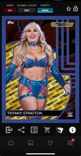 DIGITAL TOPPS WWE SLAM Tiffany Stratton CHROME BLACK GOLD 25 RARE BLUE Read