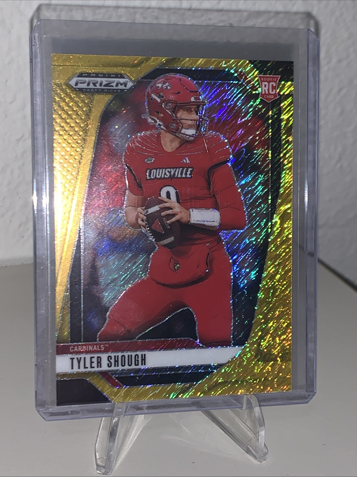 2025 Panini Prizm Draft Picks Tyler Shough Gold Shimmer 12/15, #49