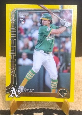 2025 Topps Update Series - NICK KURTZ US201 YELLOW BORDER. CVS EXCLUSIVE RC SP .