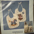 New Nicola LULLABY BABY COLLECTION Bib Pair Bear & Rocking Horse — photo 1