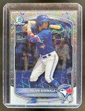 2025 Bowman Draft Arjun Nimmala Chrome Lazer Refractor #BDC-35 Blue Jays
