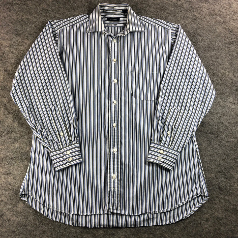 Burberry London Men's 15.5R Striped Button Down Dress Shirt USA - Image 2 of 4