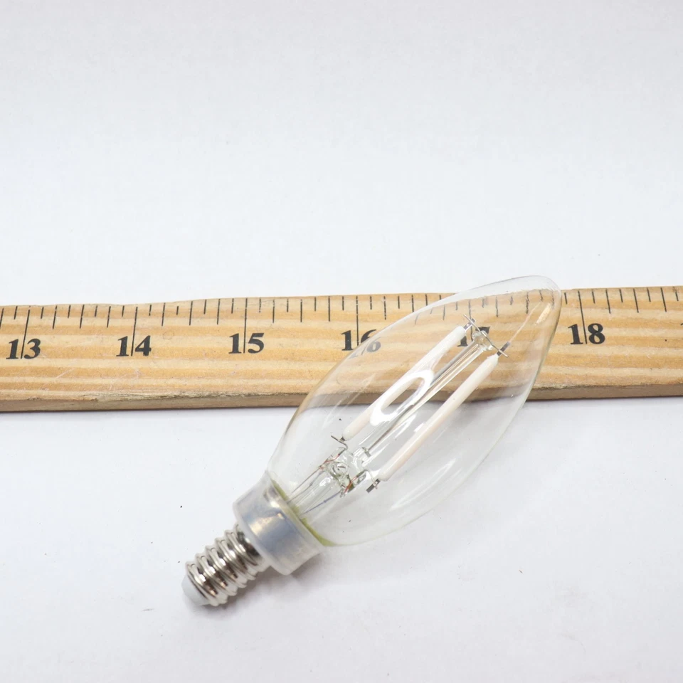 (3-Pk) Feit Electric B10 E12 Candelabra Dim Filament Chandelier LED Light Bulb - Image 4 of 4