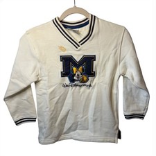 VTG Disney World Minnie Mouse Youth Small 6/8 White Cheer Collegiate Sweatshirt