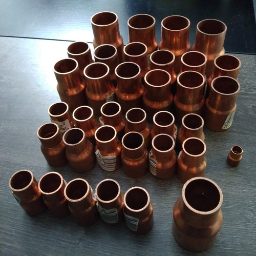 Lot of 35 - Copper reducing Couplings &Fitting red. see description