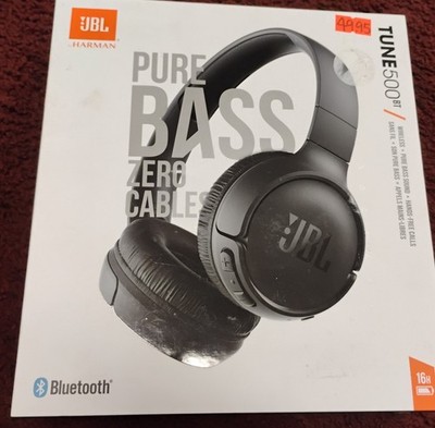 JBL Tune 500BT Pure Bass Zero Cables Headphones, New In Box