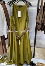 ZARA NEW WOMAN MIDI DRESS WITH BELT KHAKI XS-XL 5029/137/505