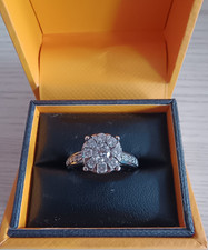 Beautiful Goldsmiths 18ct White Gold,  1.00ct National Diamond  Ring, Size N